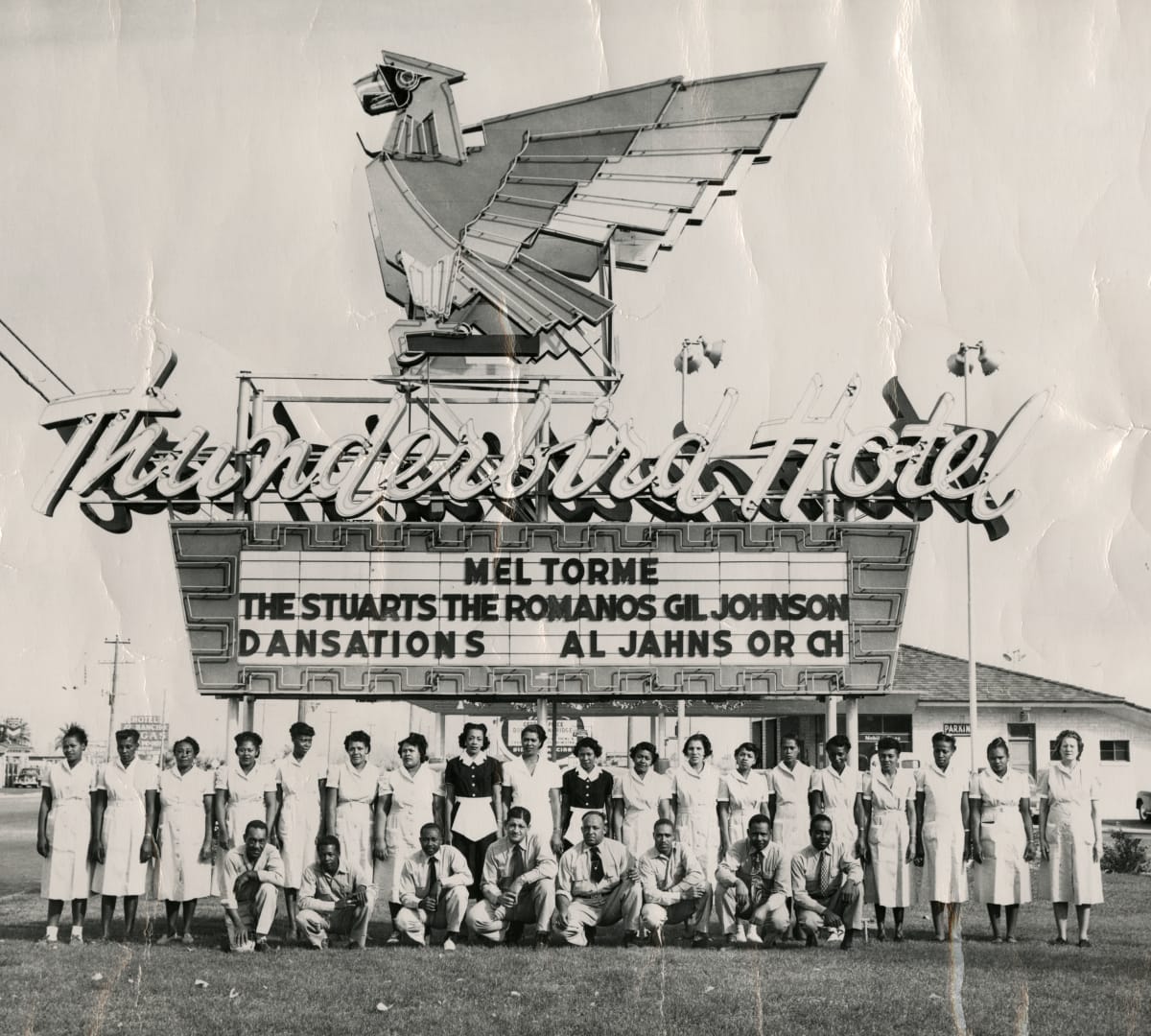 The Staff (mostly housekeeping) at the Thunderbird Hotel and Casino in Las Vegas, Nevada 