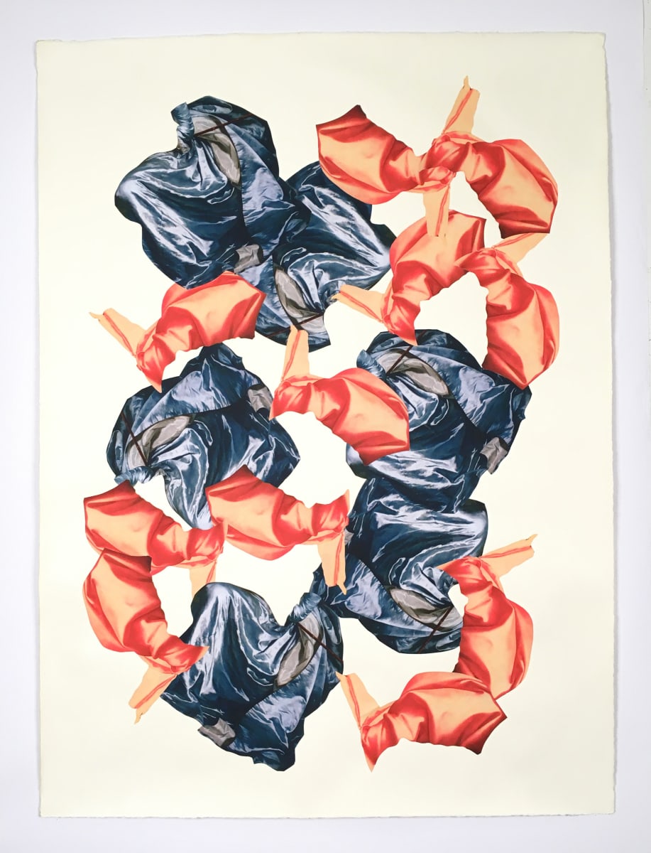 Untitled (orange and blue fabric), Image 1.
