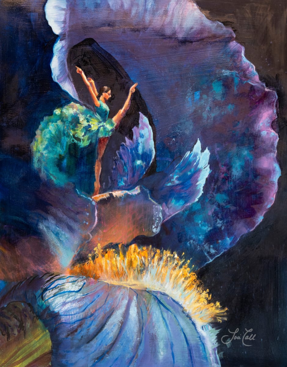 Garden Dancers Series - Bearded Iris Dancer by Lori Call 