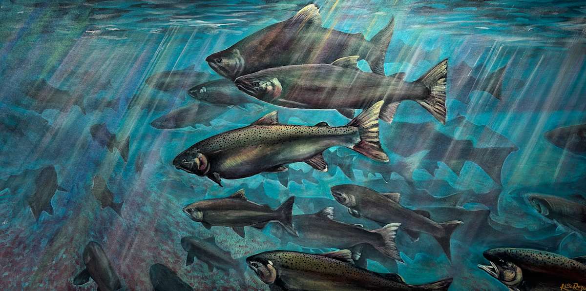 Sacred Salmon Shimmer by Katie Rose Rainbow Maker  Image: Sacred Salmon Shimmer