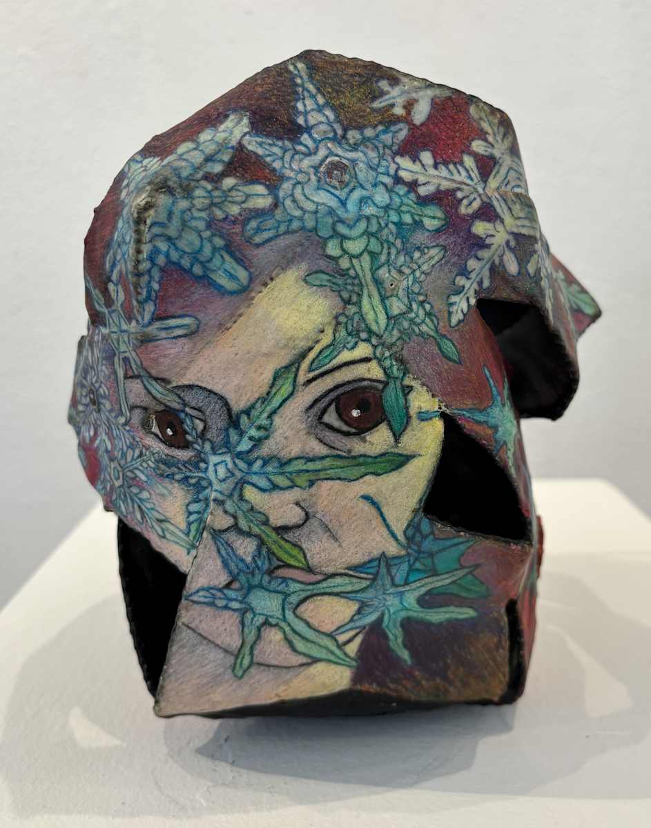 Glass enamel, Self portrait by Alana Clearlake  Image: Glass enamel, Self portrait