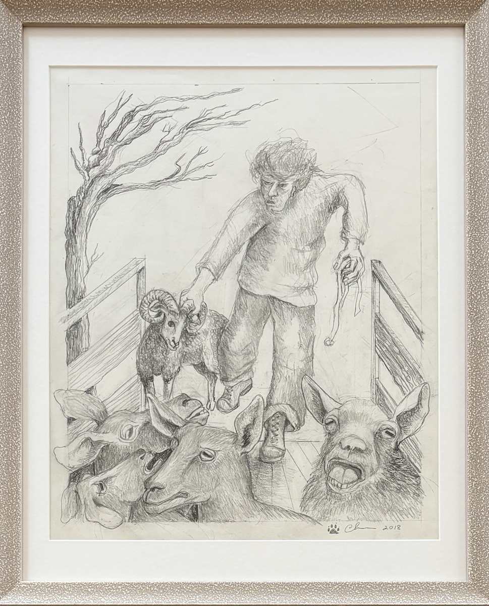 Coaxing Goats and Sheep by Christalene Loren  Image: Coaxing Goats and Sheep
