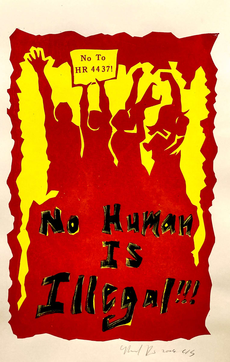 No Human Is Illegal by Manuel Fernando Rios  Image: No Human Is Illegal