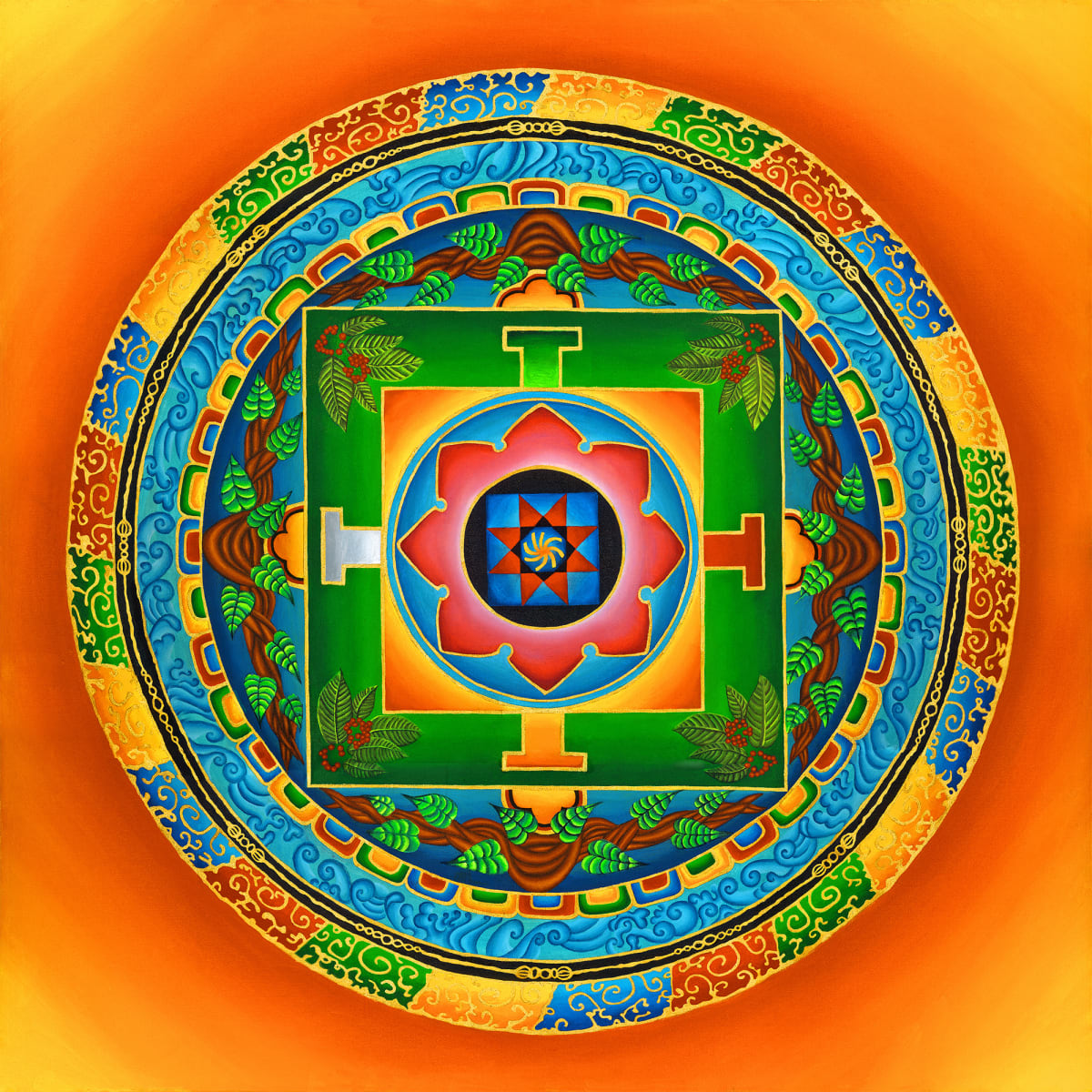 Water Medicine Mandala by Mariela de la Paz  Image: Water Medicine Mandala