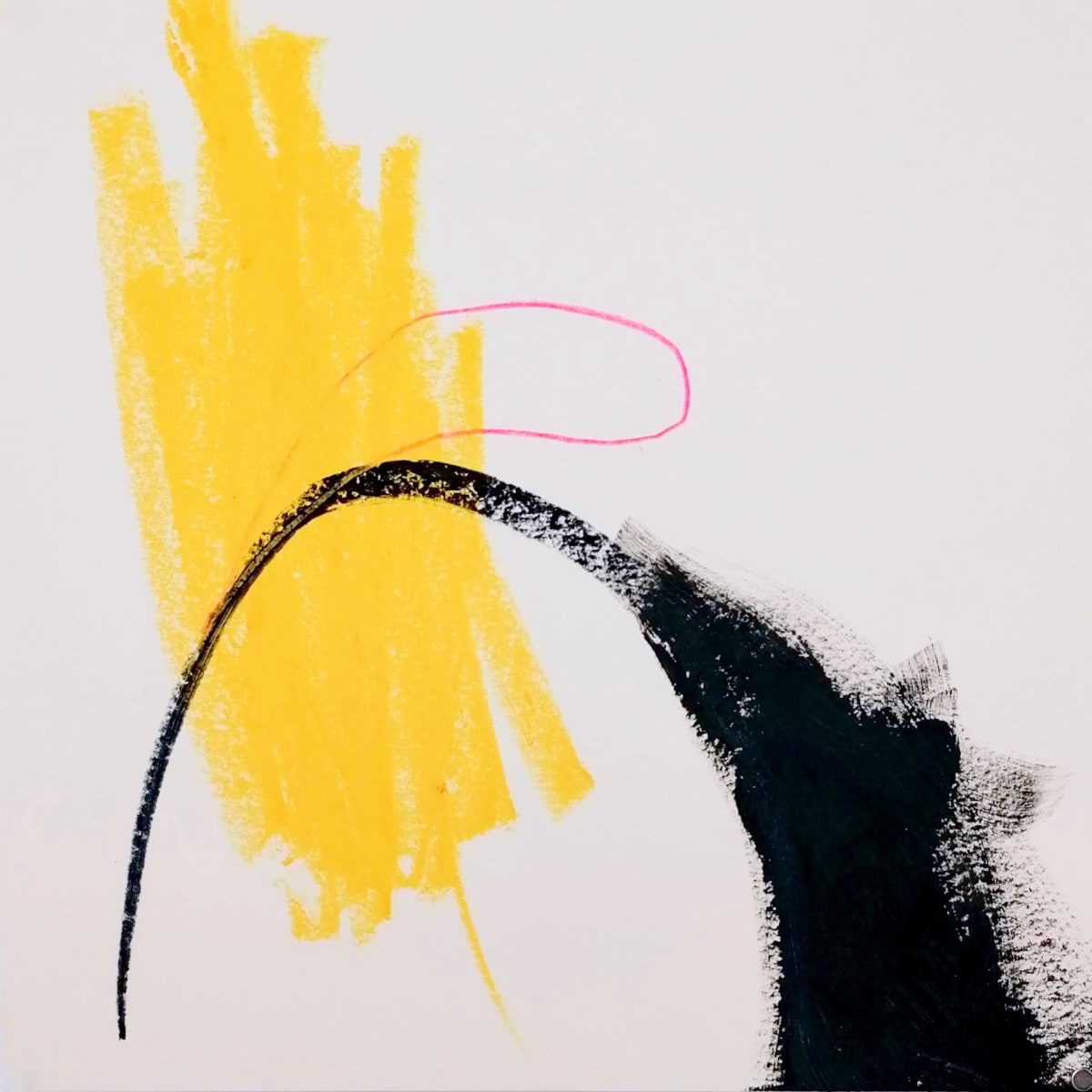 Formas 2 (Neon Pink, Black, Yellow) by Alejandra Jean-Mairet 