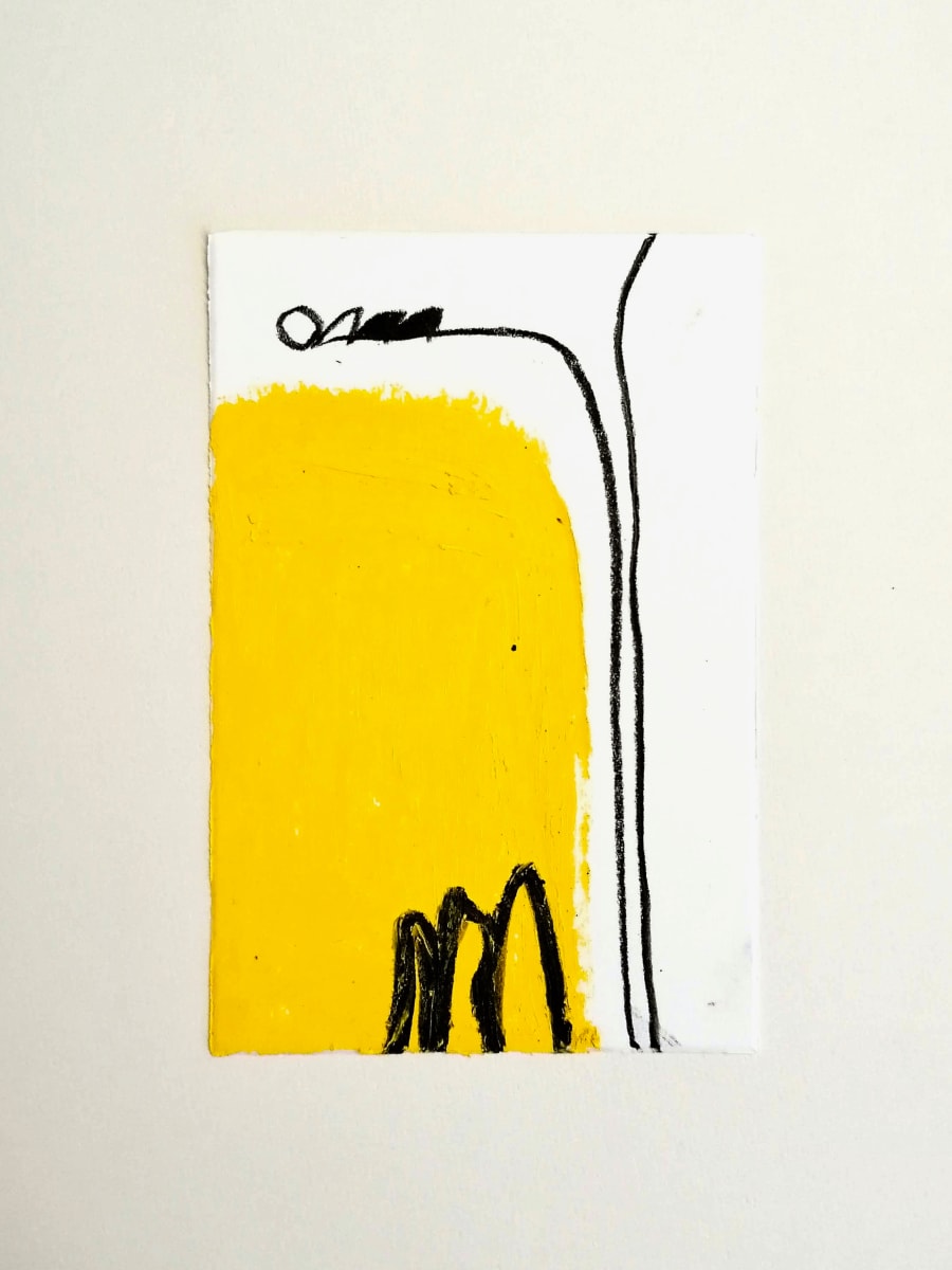 That Inner voice, Yellow, Black - A6 nr.2 by Alejandra Jean-Mairet 