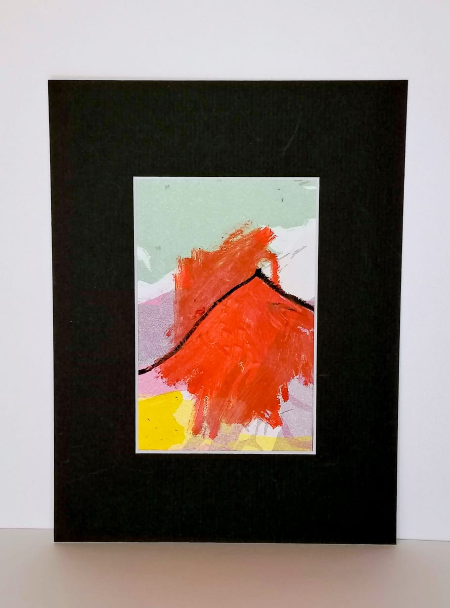 Mountain, red by Alejandra Jean-Mairet  Image: "Mountain, red" 10 x 15 cm, Zurich, 2021
W/Passepartout black (optional)