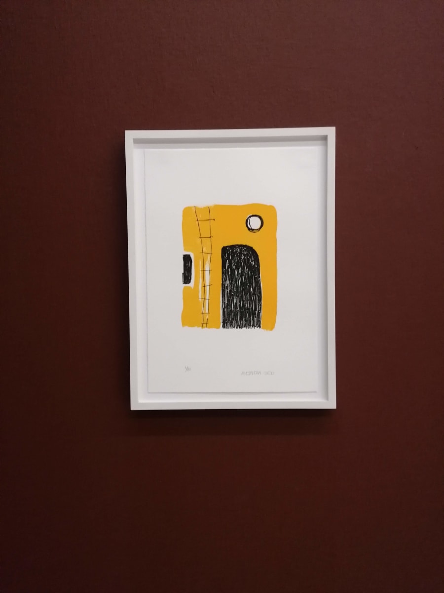 Lithography  Image: Lithography, framed, as exhibited in Helmhaus Zurich