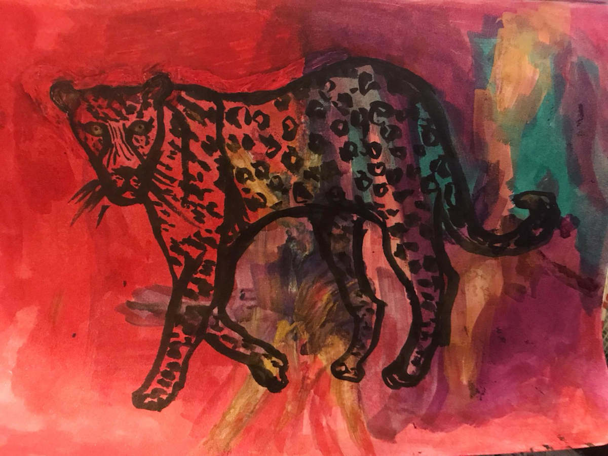 Red Leopard by Fflur Donnghaile 
