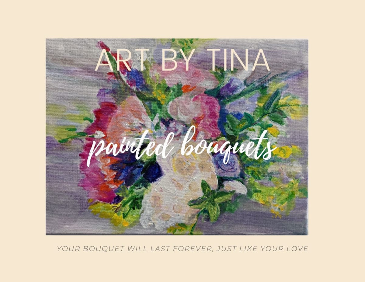 Painted Bouquets by Tina Rawson  Image: Commission a painting of your wedding bouquet