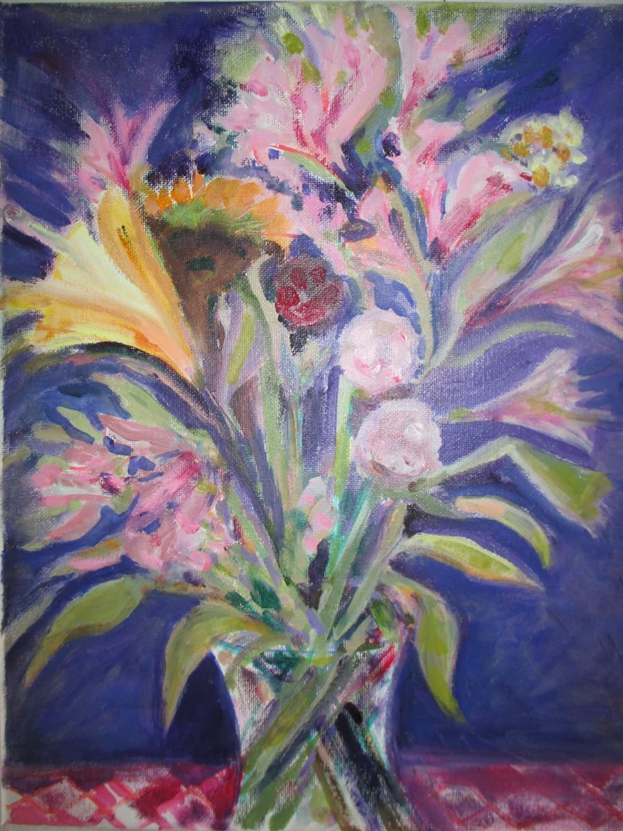 Bouquet on Purple by Tina Rawson 