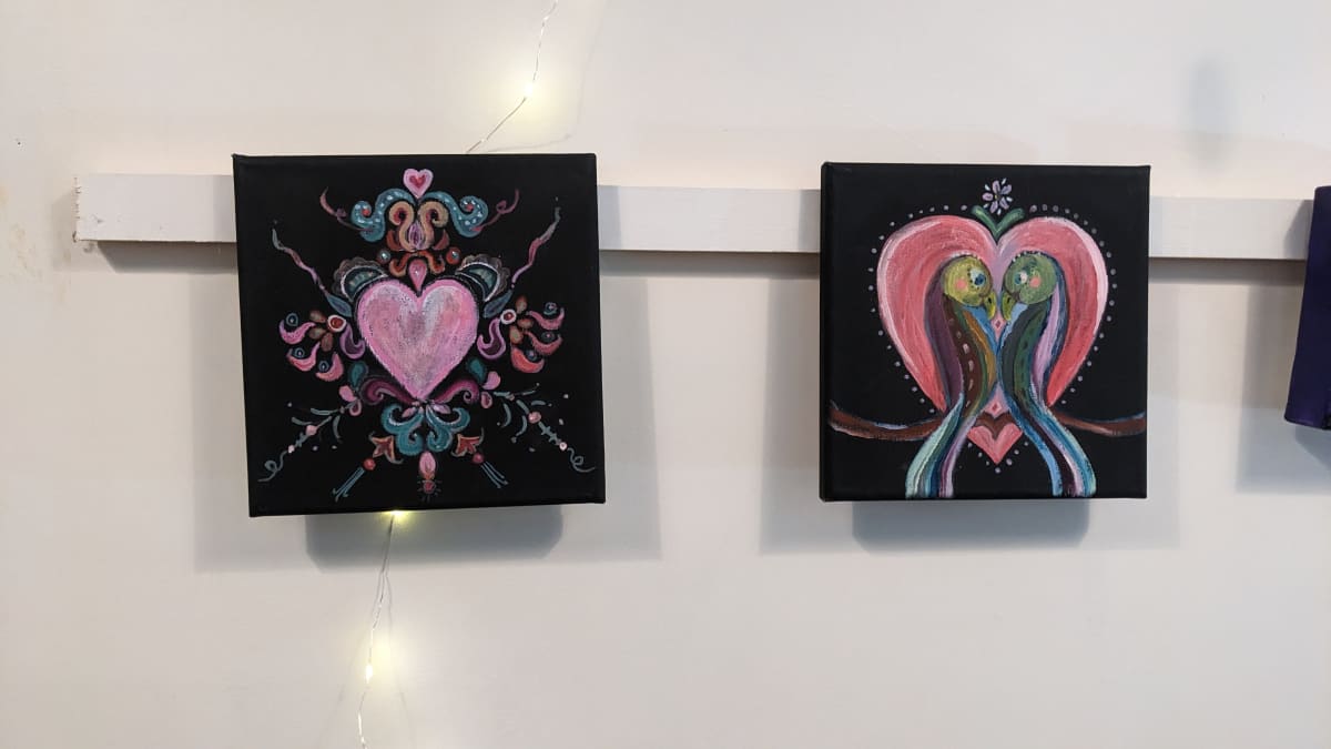 Valentine's Day Folk Art by Tina Rawson, Image 1.