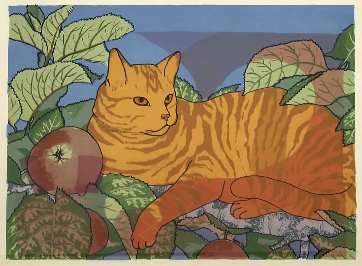 Garden Cat (late stage artist proof) by Dorr Bothwell 