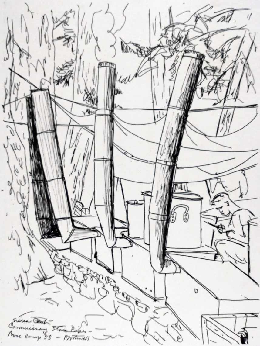 Sierra Commissary Stove Pipes, Base Camp by Dorr Bothwell 