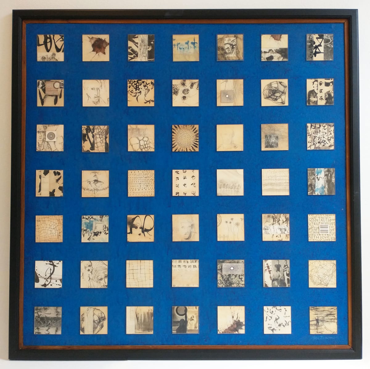 Glass Squares on Blue by Jim  Bertram 