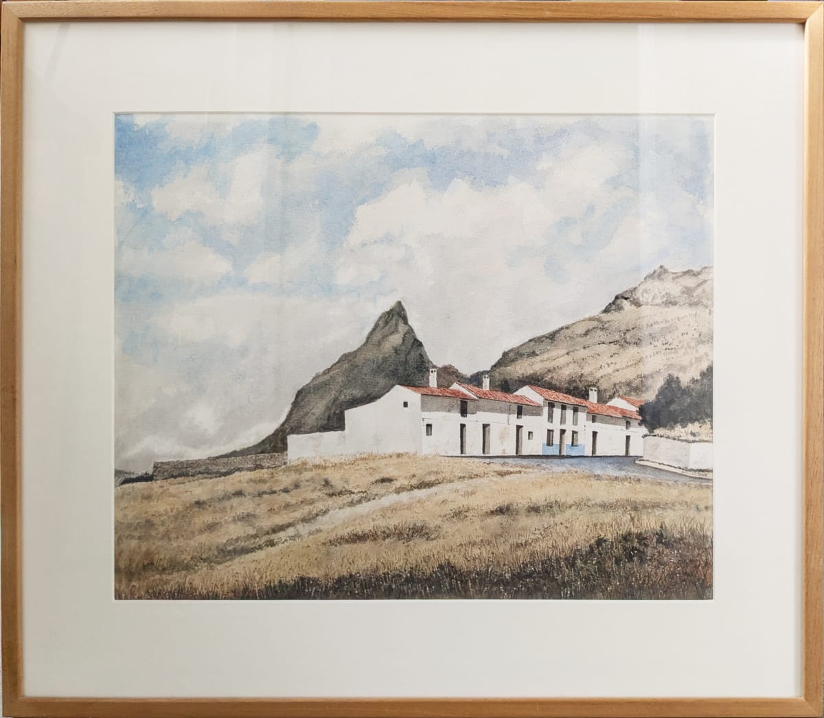 Untitled  (White building on bluff) by Samuel Magee Green 