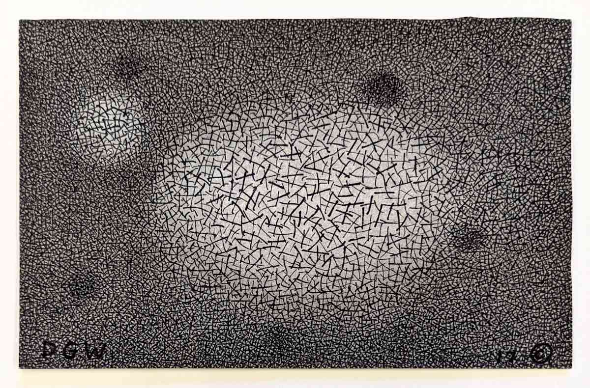 2 White Blobs and 5 Black Ones (postcard #513) by Daniel Watson 
