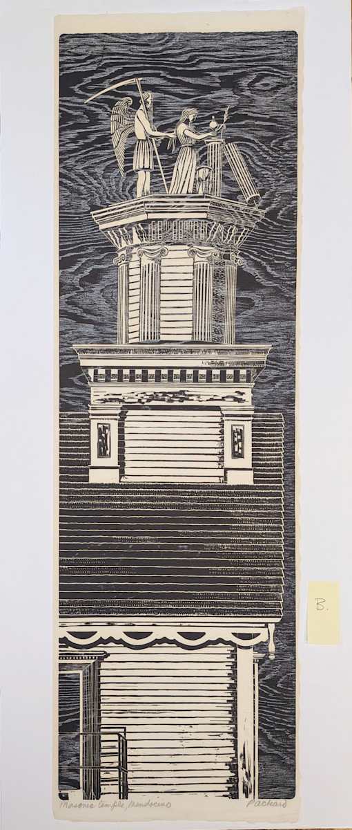 Masonic Hall (unmatted print B) by Emmy Lou Packard 