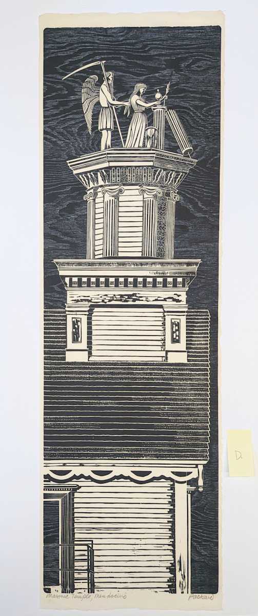 Masonic Hall (unmatted print D) by Emmy Lou Packard 