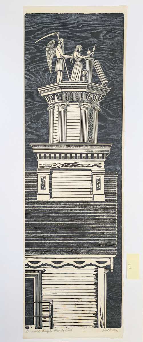 Masonic Hall (unmatted print E) by Emmy Lou Packard 