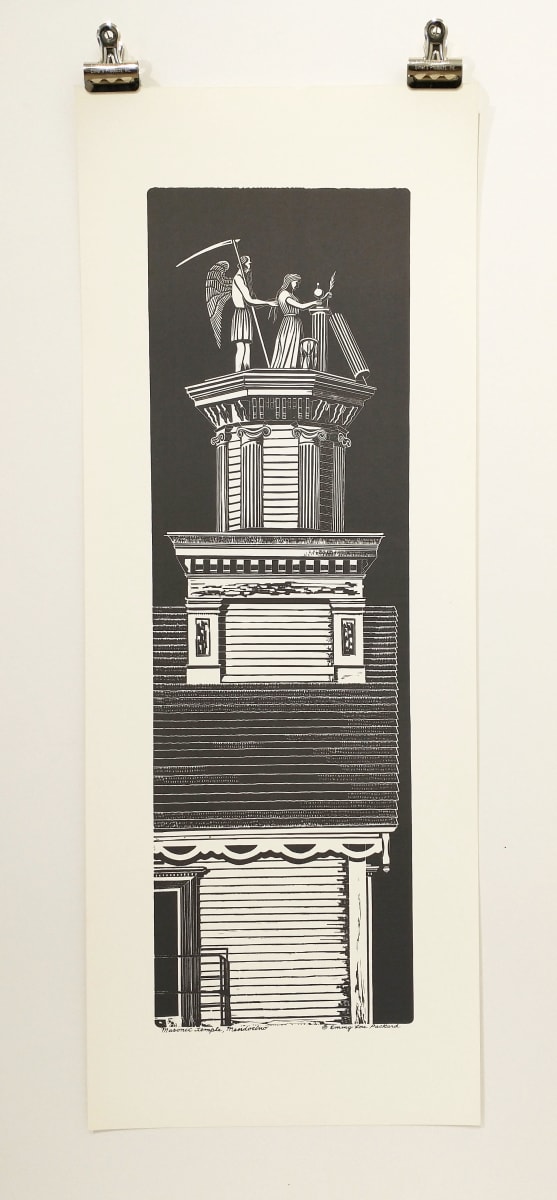 Masonic Hall (un-matted vintage reproduction) by Emmy Lou Packard 