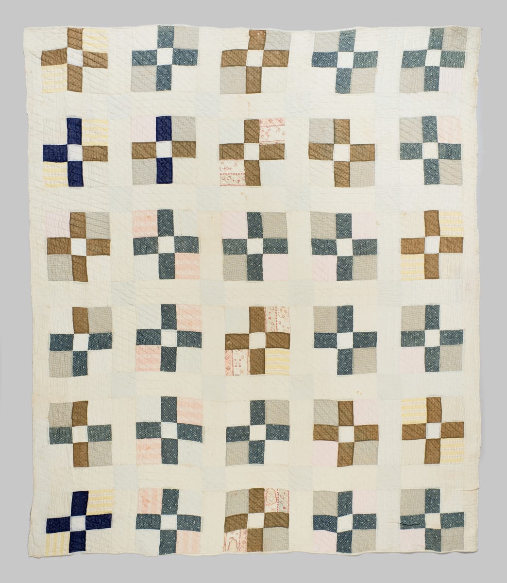 Modified Nine Patch Quilt by Unknown Artist 