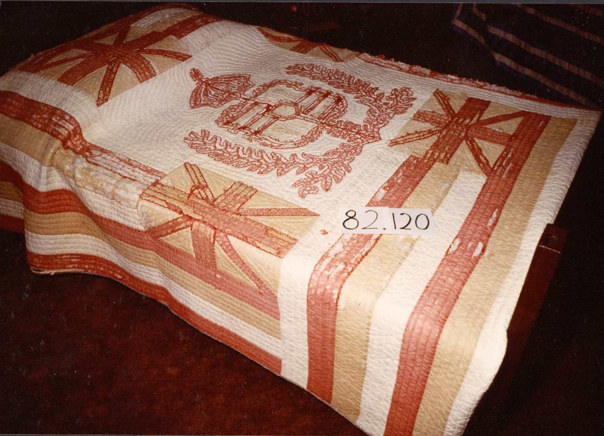 Royal Hawaiian Flag Quilt by Unknown Artist 