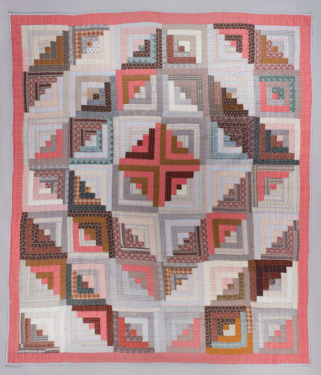 Log Cabin Quilt (Barn Raising variation) by Hedwig Smith, Image 1.