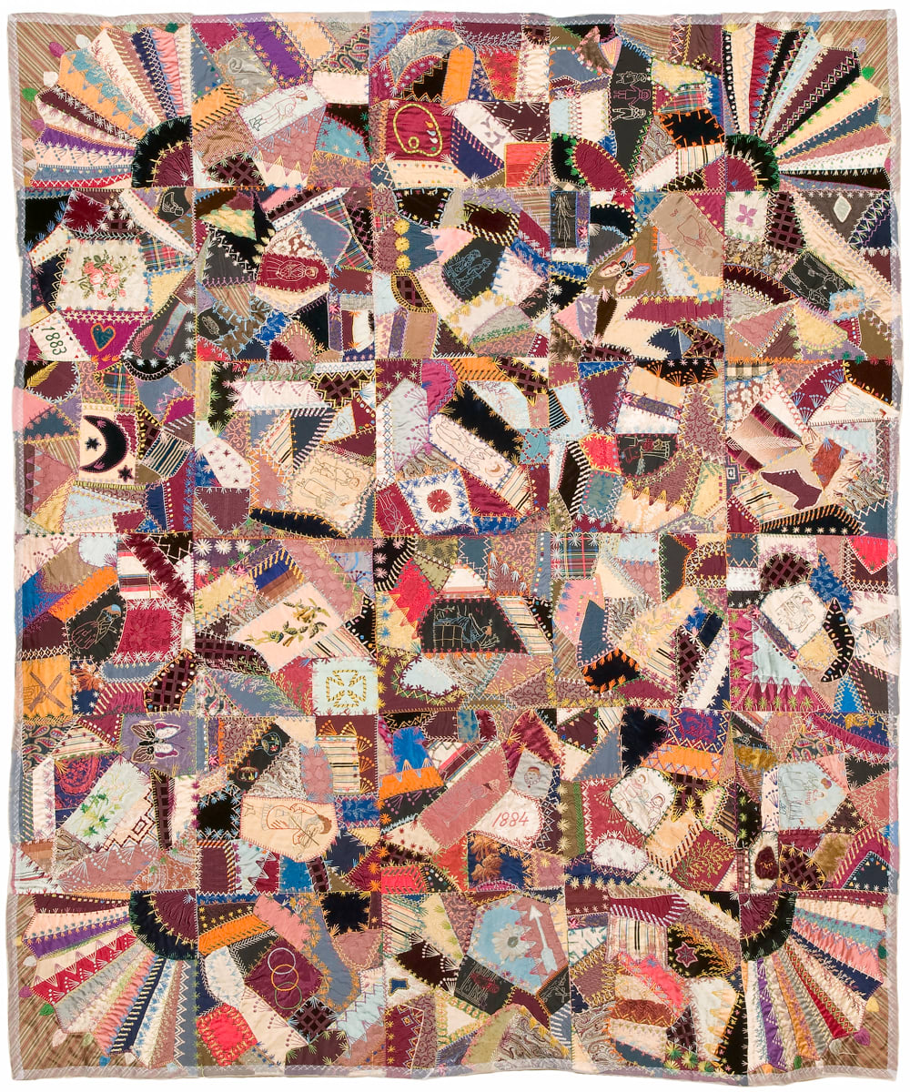 Victorian Crazy Patch Quilt by Augusta M. West 