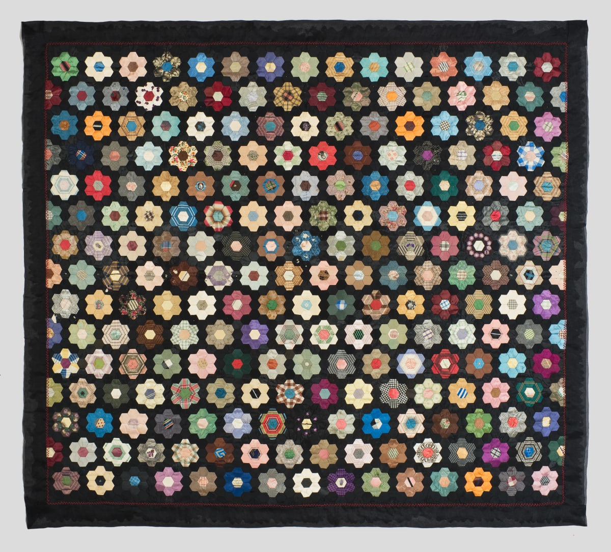 Mosaic Flower Garden Quilt by Unknown Artist 