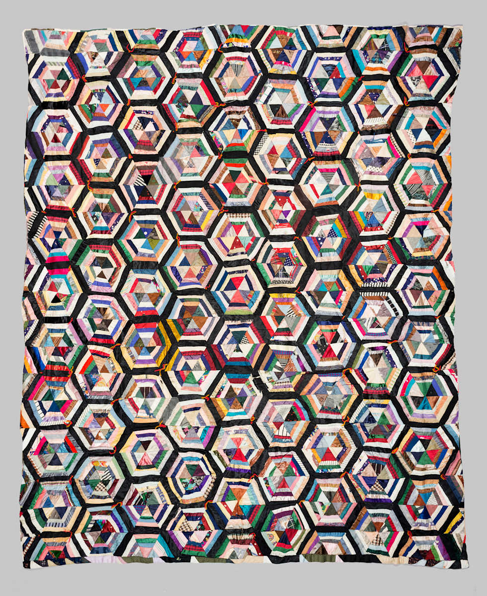 Crazy Patch/Spider Web Quilt by Unknown Artist, Image 1.