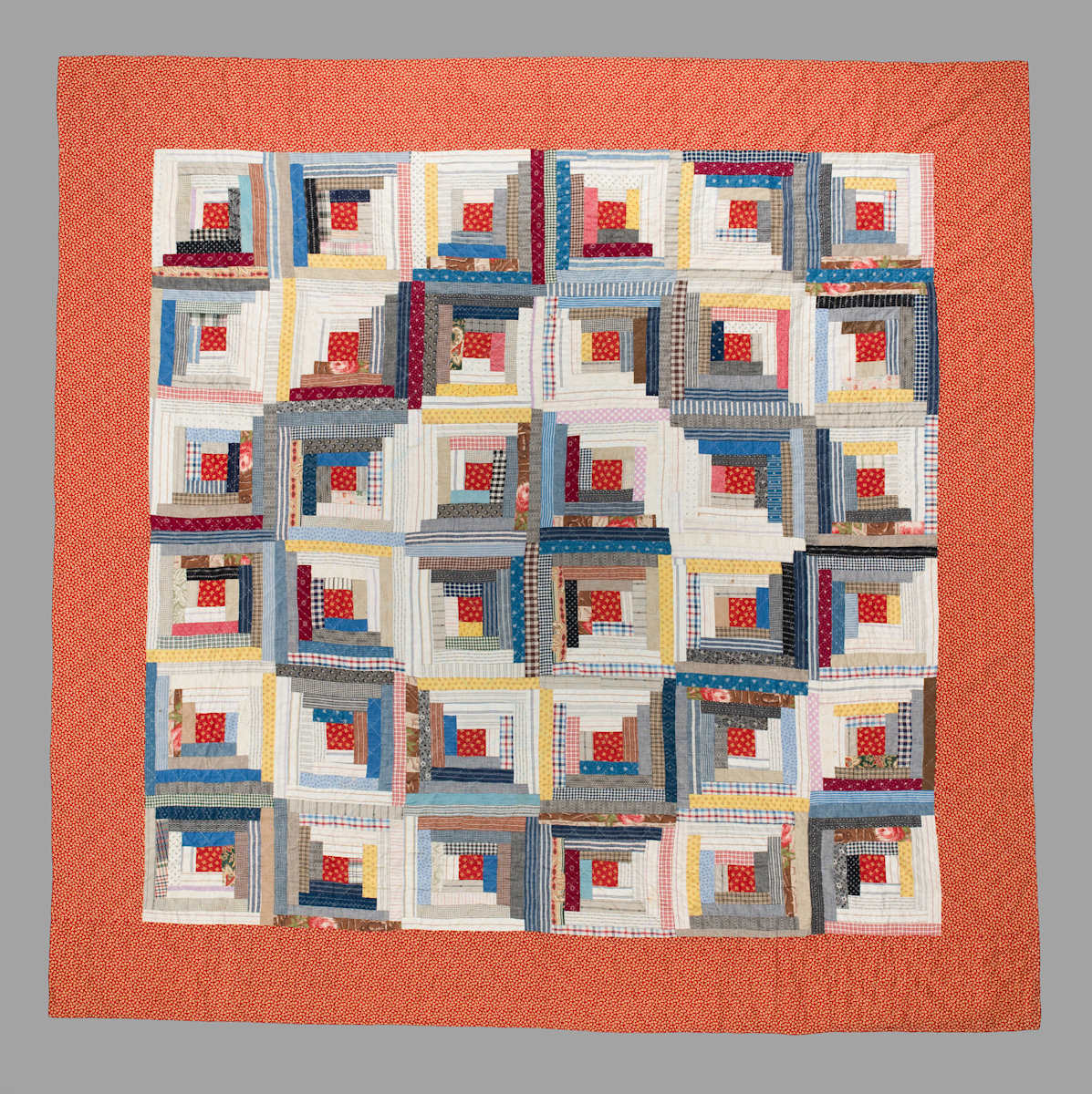 Log Cabin Quilt (Barn Raising) by Unknown Artist, Image 1.