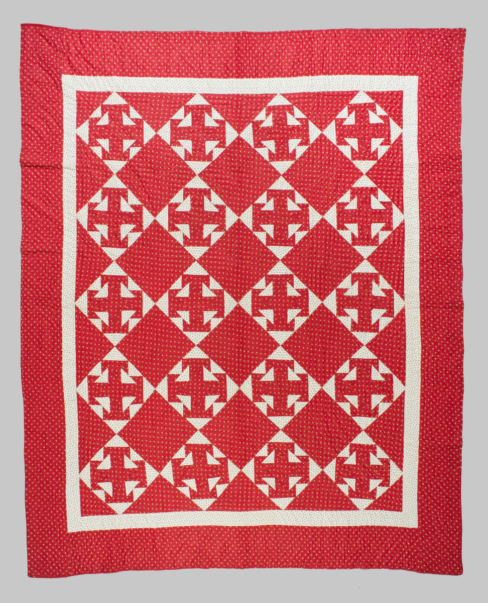 Crossed T’s Quilt by Unknown Artist 