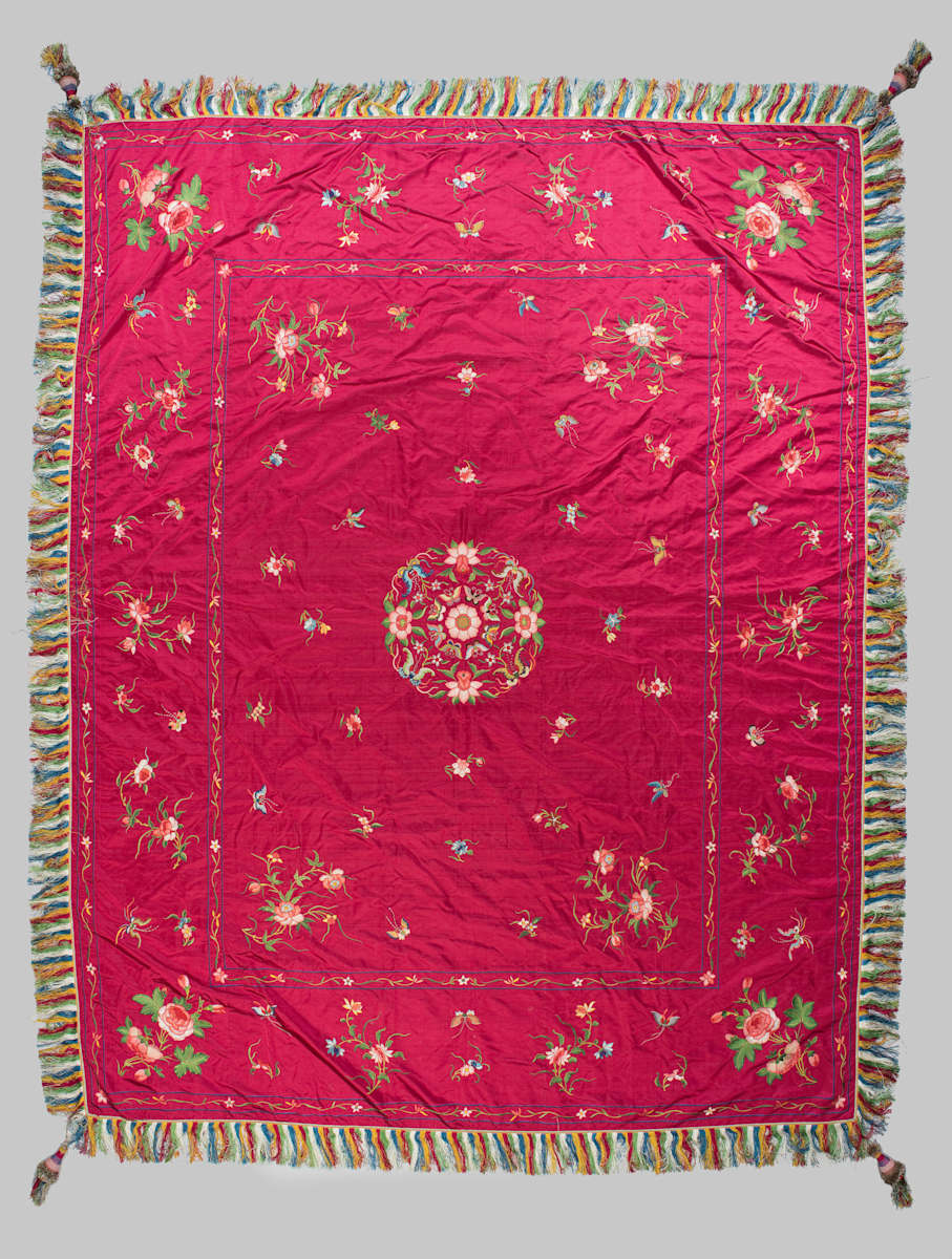 Chinese Silk Embroidered Bedcover by Unknown Artist, Image 1.