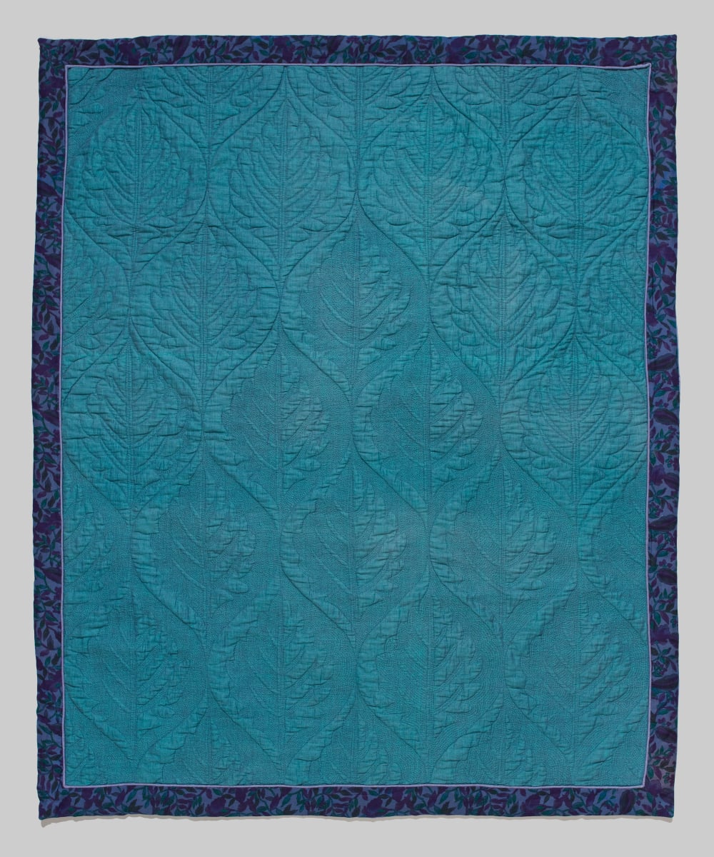 Blue Whole Cloth Quilt by Lucy Hilty 