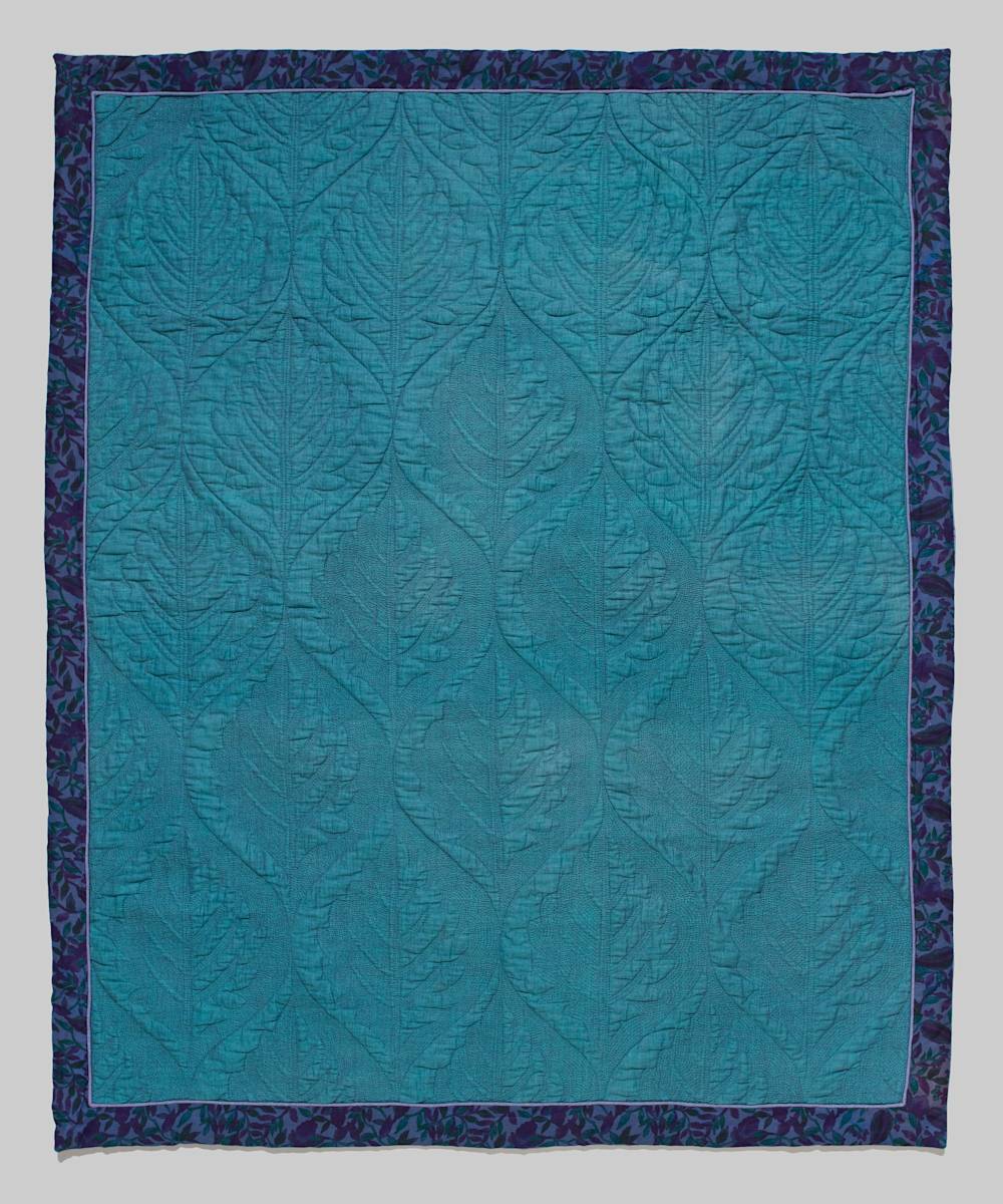 Blue Whole Cloth Quilt by Lucy Hilty, Image 1.