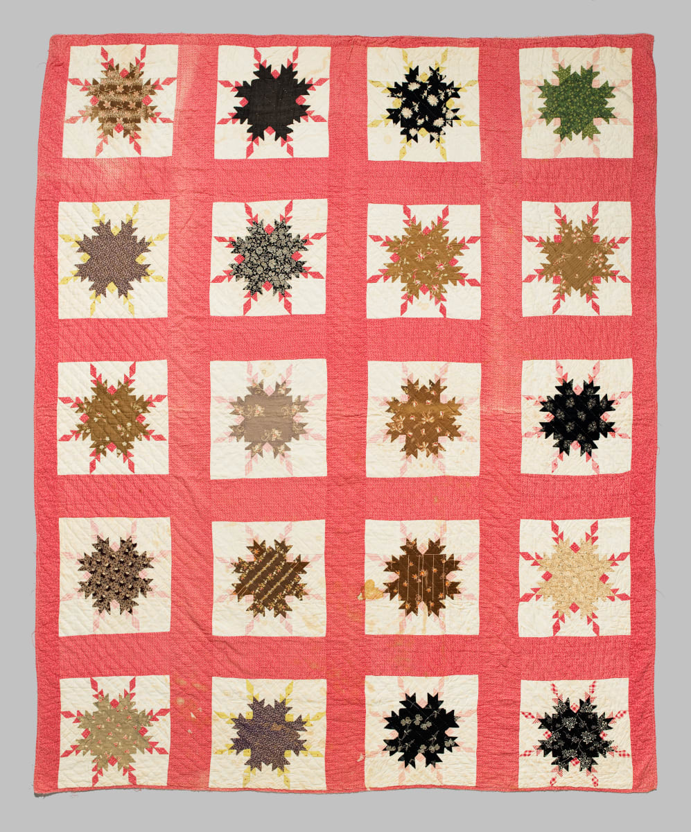 Feathered Star Quilt by Unknown Artist 