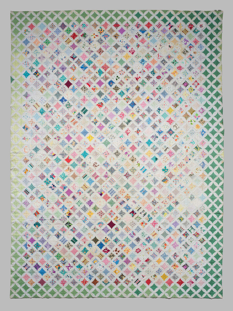 Cathedral Windows Coverlet by Unknown Artist 