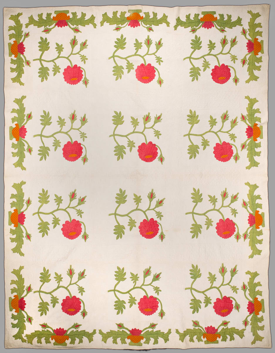 Applique Rose Quilt by Unknown Artist 