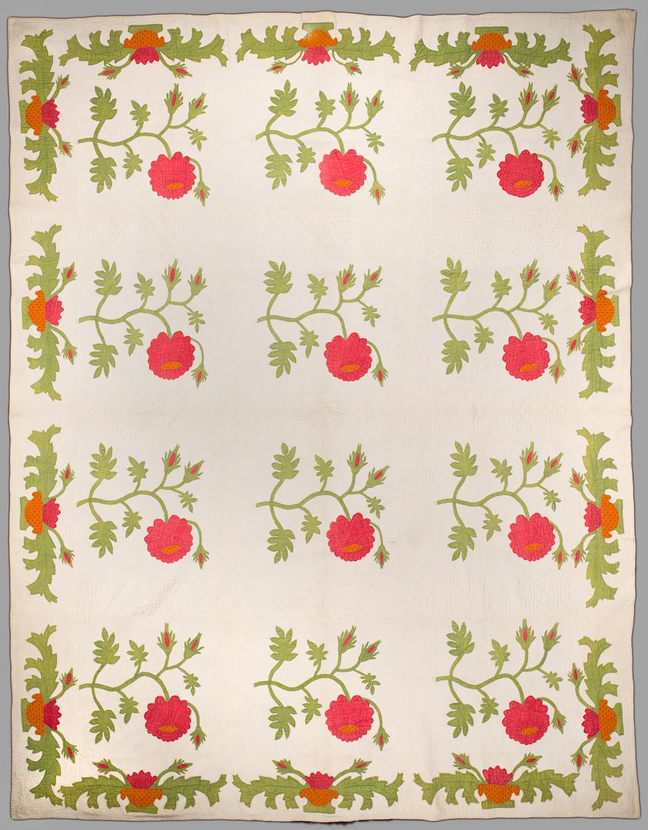 Applique Rose Quilt by Unknown Artist, Image 1.