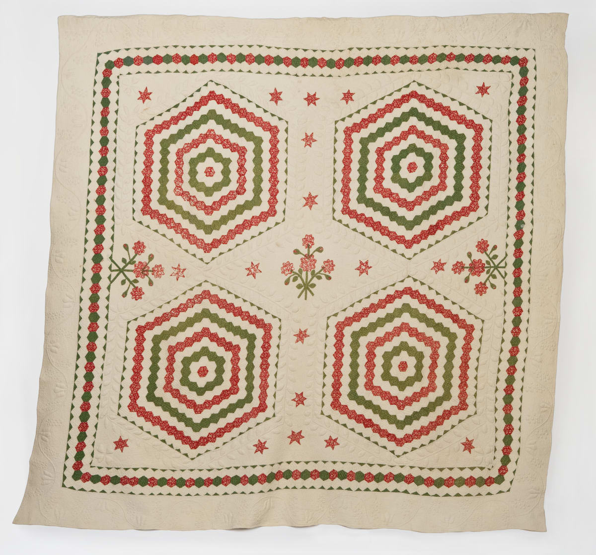 Hexagon Quilt by Mattie Nicewonger Musgrove 