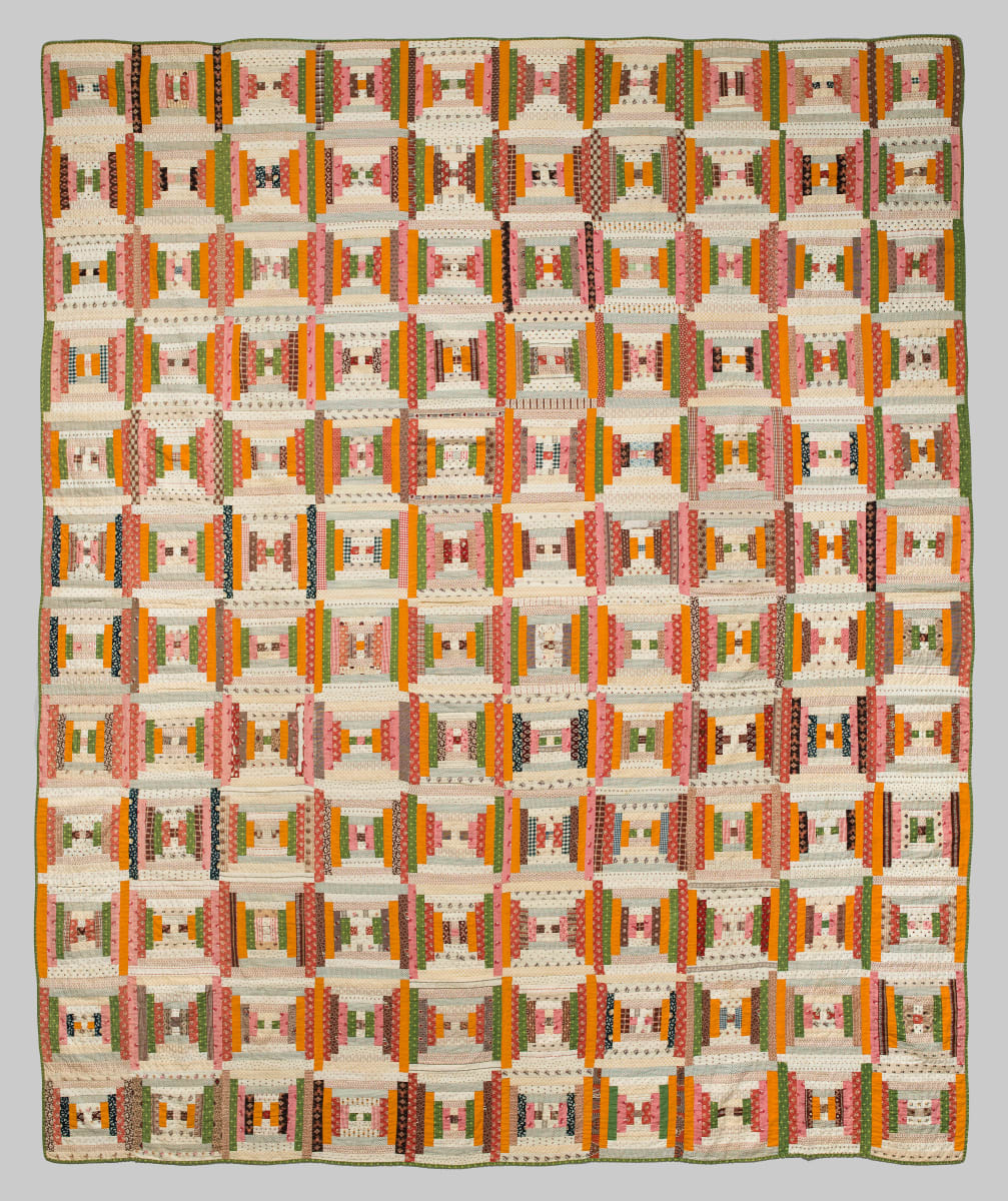 Log Cabin Quilt (Courthouse Steps variation) by Unknown Artist 