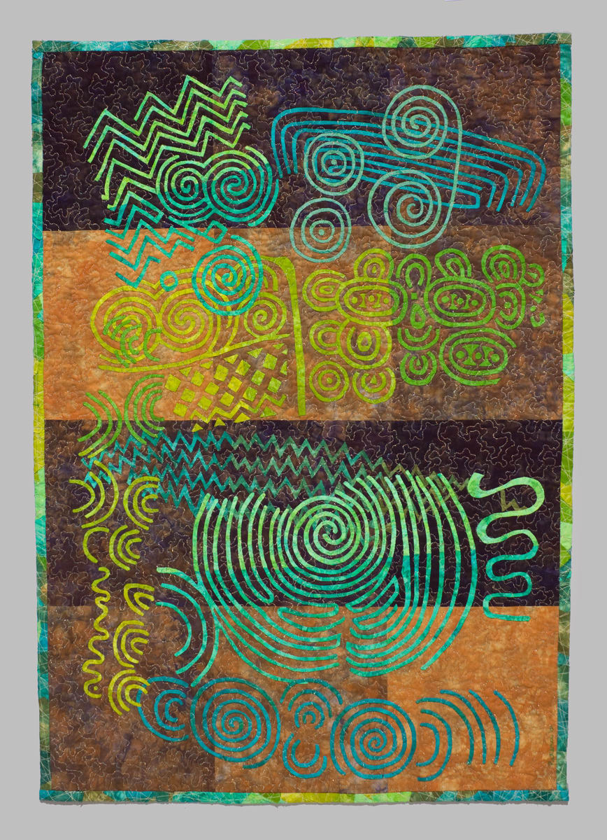 Prehistoric Patterns Quilt by Charlotte Patera, Image 1.