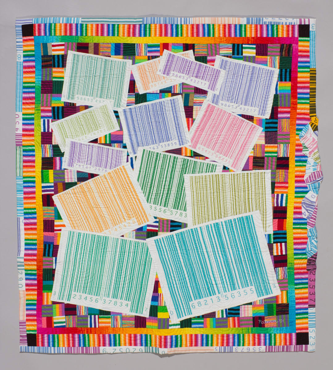 Bar Codes Ugh! Quilt by Charlotte Patera, Image 1.