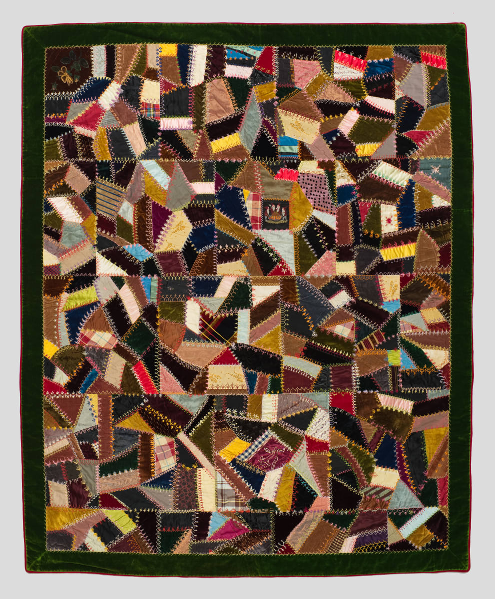 Block Style Crazy Quilt by Unknown Artist 