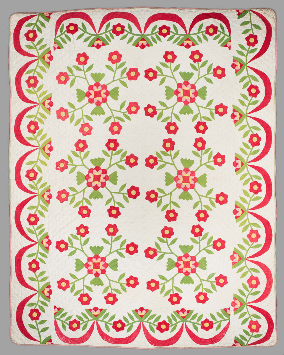 Whig Rose Quilt (variation) by Unknown Artist 