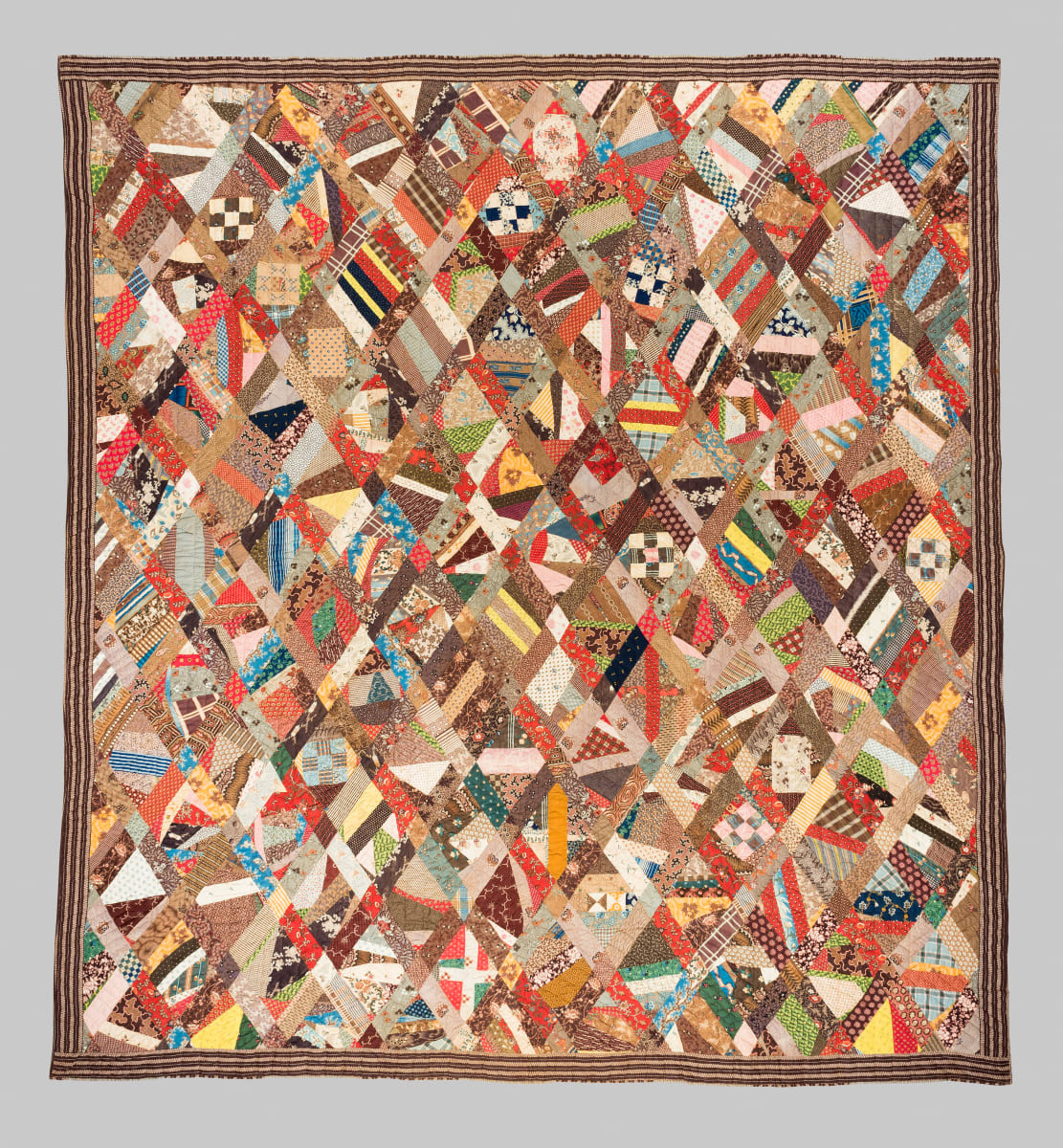 Contained Crazy Quilt/Diamonds by Unknown Artist 