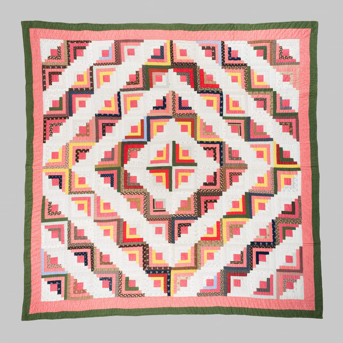 Log Cabin Barn Raising Variation by Unknown Artist 