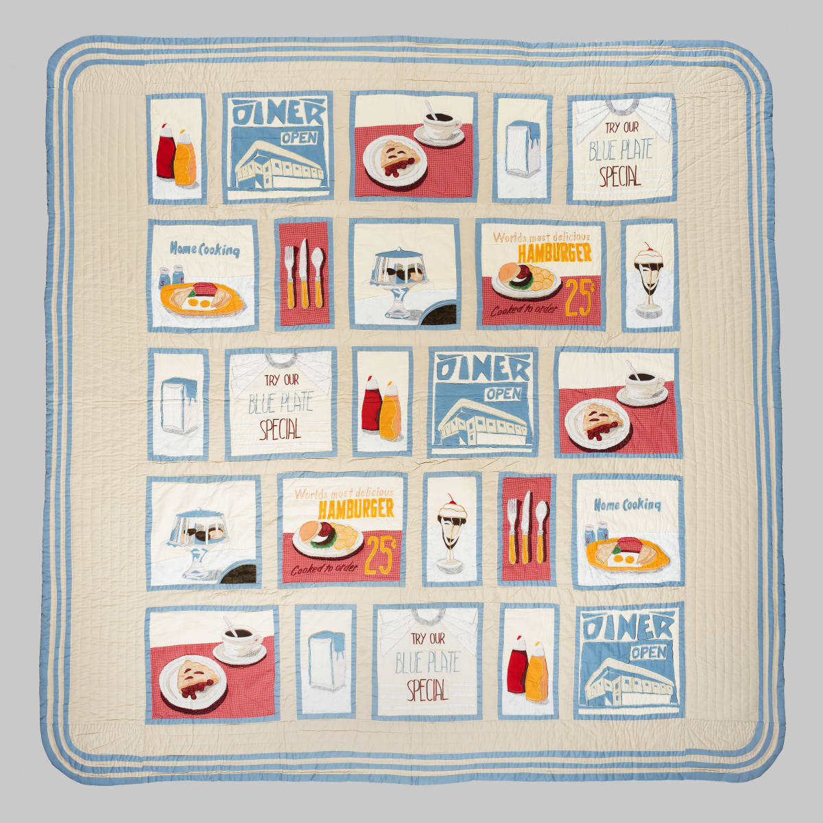 Diner Quilt by Unknown Artist 