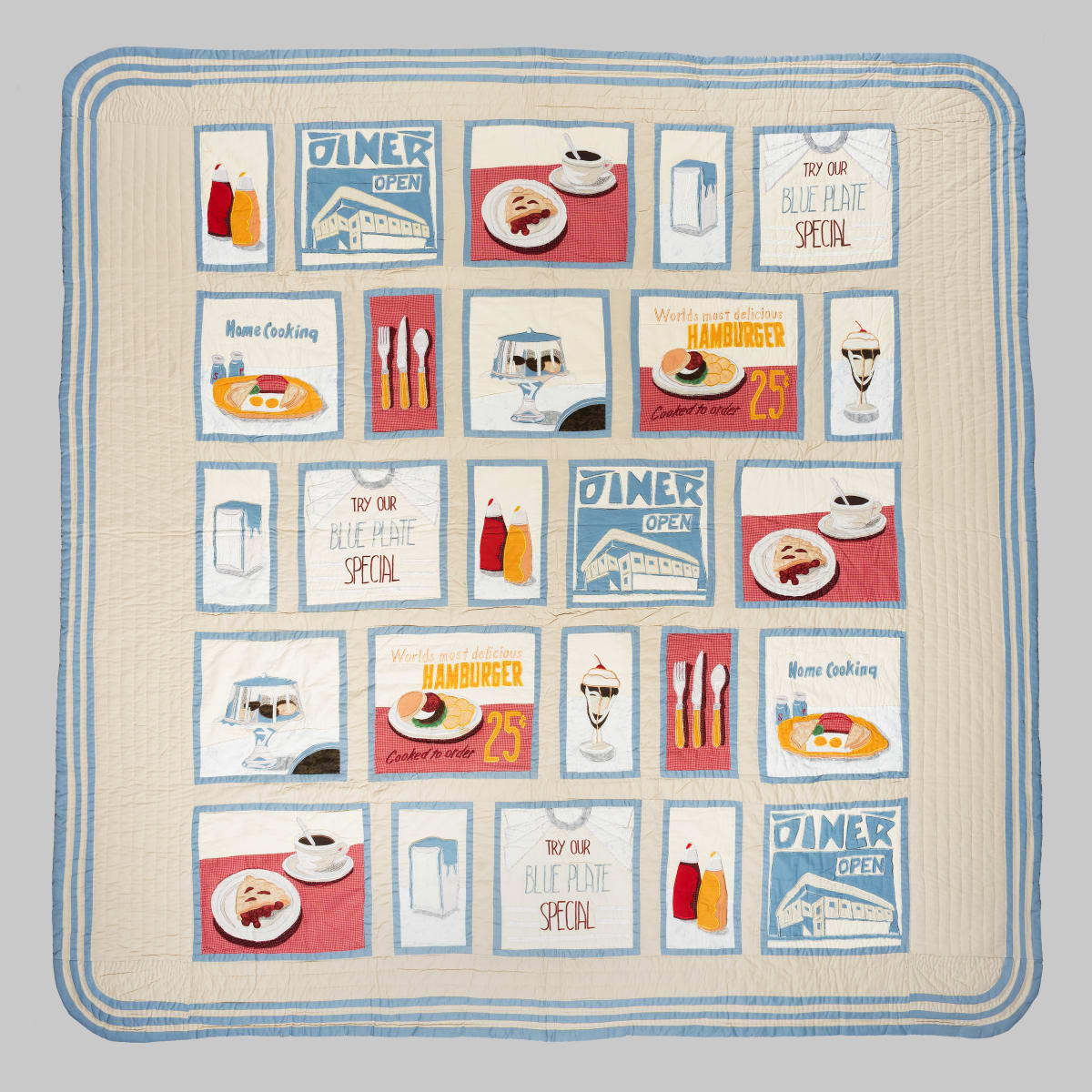 Diner Quilt by Unknown Artist 